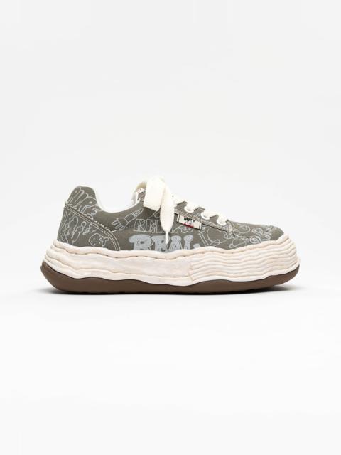 "OLIVER" OG Sole Graffiti Printed Canvas Low-top Sneaker