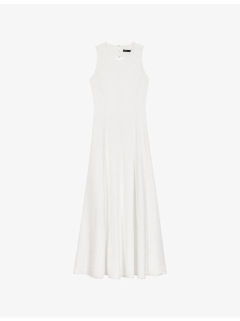 Backless Woven Midi Dress