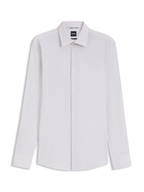 PRINTED SLIM-FIT SHIRT IN PERFORMANCE-STRETCH JERSEY
