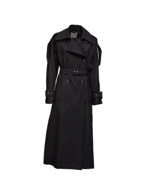double-breasted trench coat