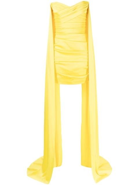 draped-panel ruched dress