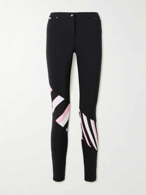 Paneled Printed Stretch-shell Ski Pants
