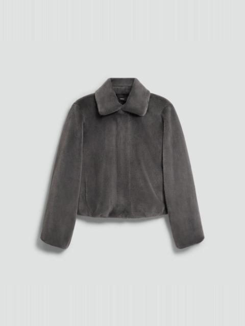 Collared Jacket in Faux Fur