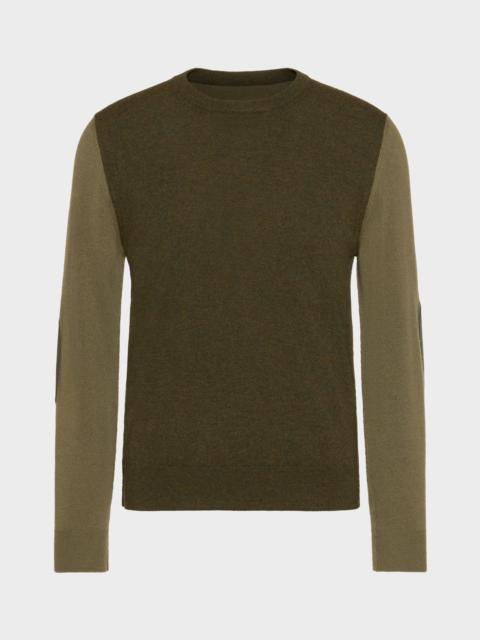 Two-Tone Wool Crewneck
