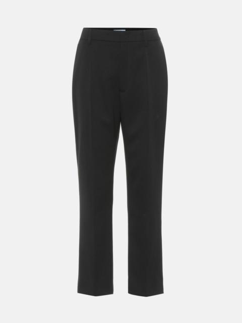 Straight wool trousers