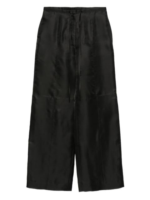 drawstring silk trousers