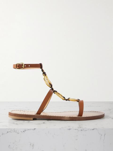 The Bazaruto Embellished Leather Sandals