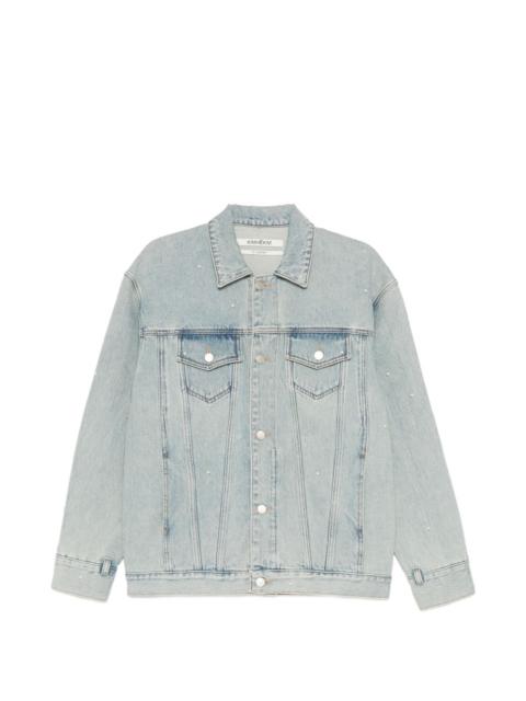 pearl embelished denim jacket