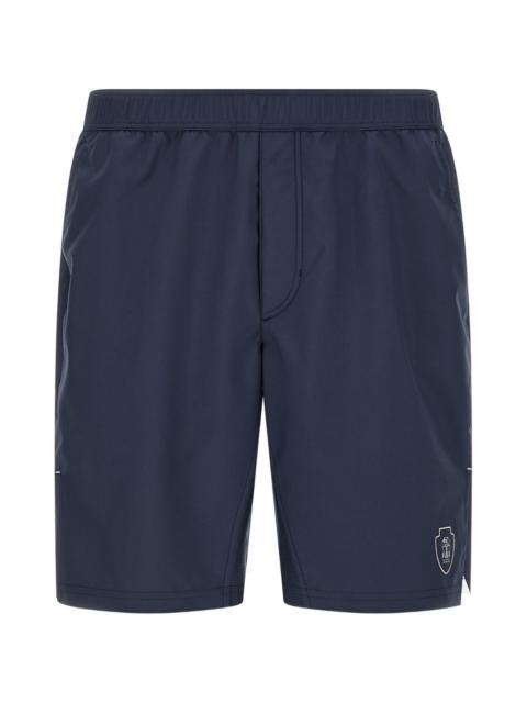 contrasting embroidery bermuda shorts