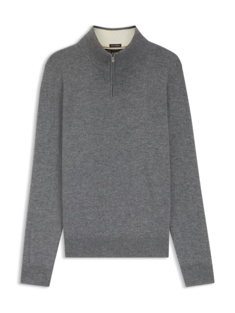 WOOL-CASHMERE SWEATER WITH ZIP NECK