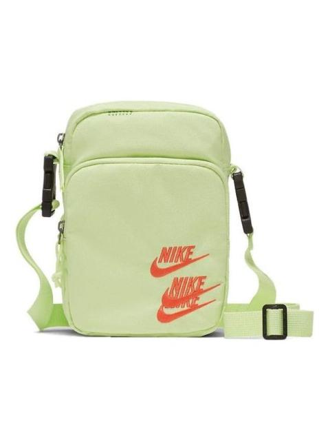 Nike Heritage Embroidered "Triple Logo" Sling Bag 'Light Lime Green' DH3080-383
