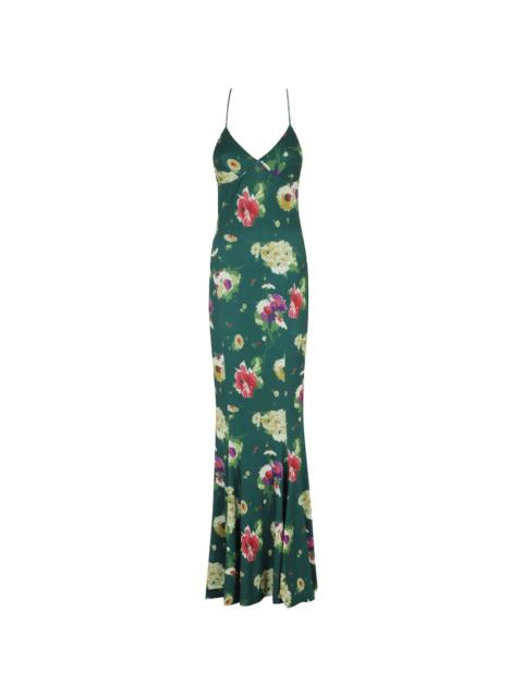 floral-pattern maxi dress