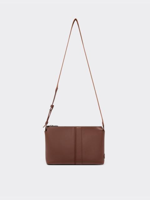 Shoulder bag in tumbled leather
