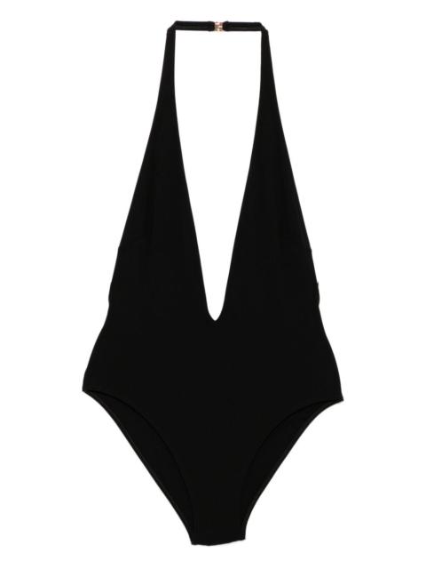 plunging haler one-piece swimsuit