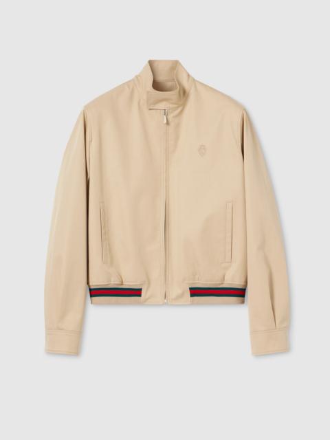 Cotton twill zip jacket with Web
