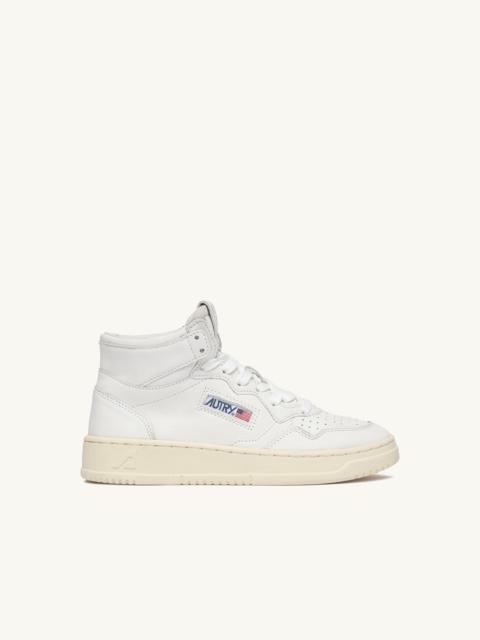MEDALIST MID SNEAKERS IN SUPER-SOFT WHITE NAPPA