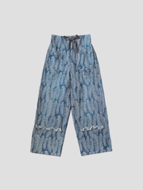 12oz MAGPIE DENIM W-KNEE EASY BAGY PANTS