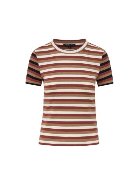 PRUITT STRIPED RIBBED T-SHIRT