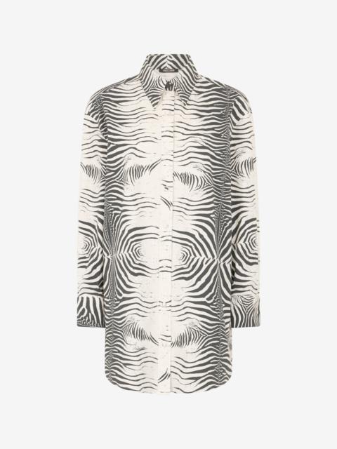 Zebra-Print Long Shirt