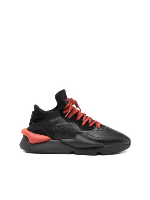 Kaiwa leather-panelled lace-up sneakers