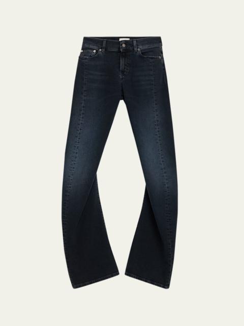 Gery Low-Rise Slim Flare Jeans