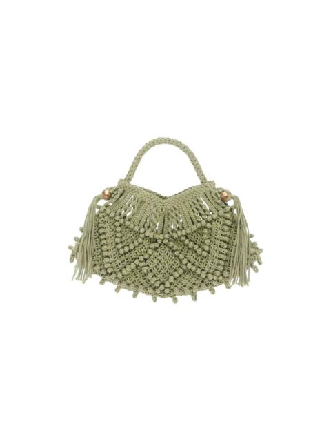 Macrame Crescent Bag Sage