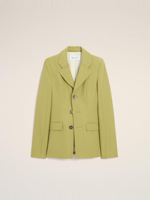 GREEN NEW WOOL SINGLE BREASTED FITTED JACKET