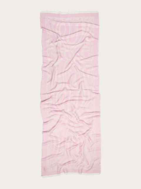 MARMO PRINT JACQUARD SILK SCARF