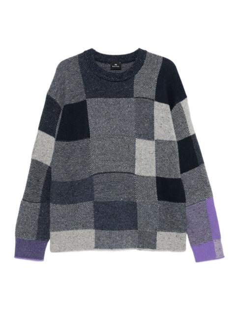 patchwork-panelled sweater