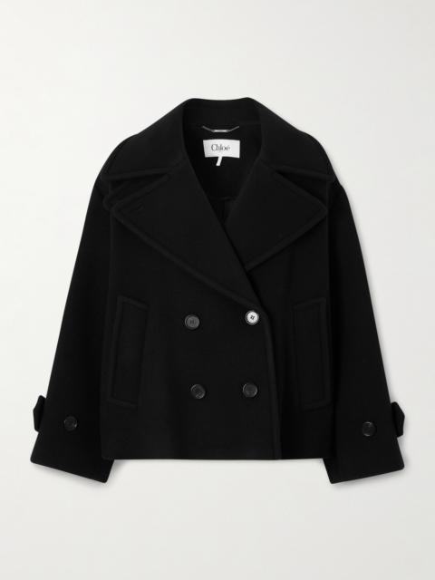 Overszied Double-breasted Wool-blend Coat