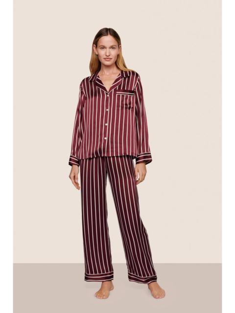 Inez Washable Silk Printed Long PJ Set