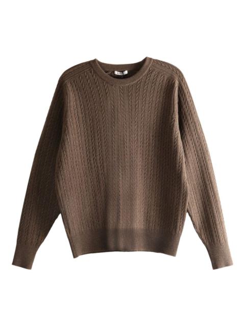 cable-knit crew-neck sweater