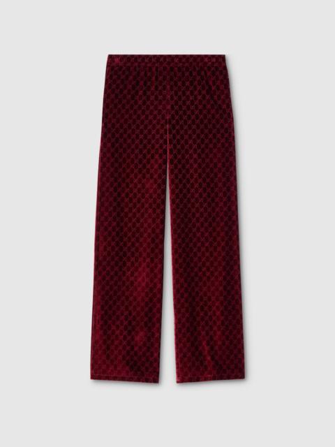 GG velvet devoré sportswear pants
