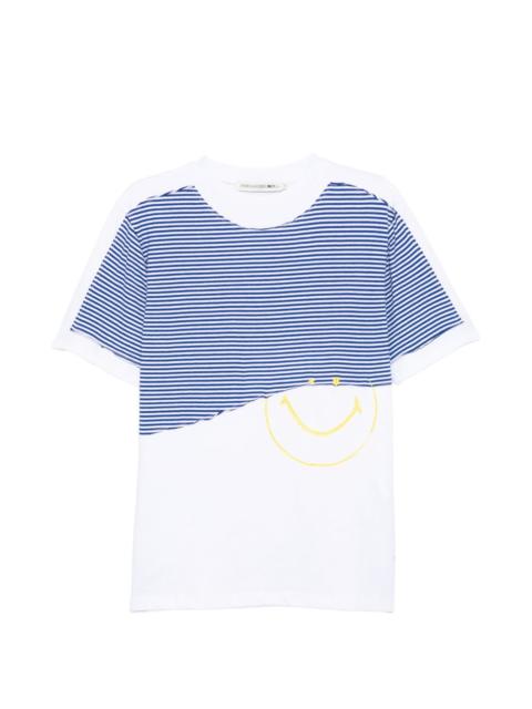 striped cut-out T-shirt