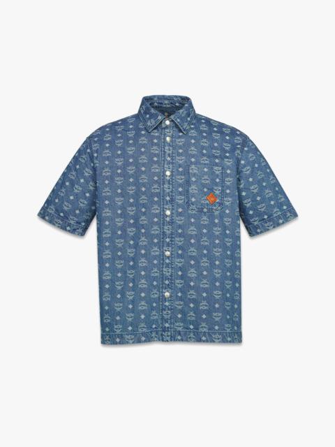 Monogram Shirt in Denim Jacquard