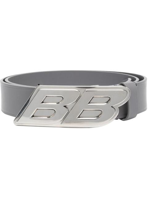 Balenciaga BB Logo Buckle Belt Light Gray/Silver