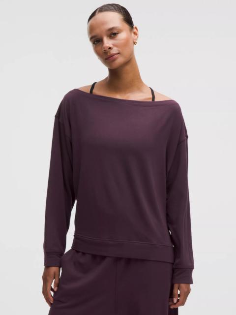 BeCalm Oversized Boatneck Long-Sleeve Shirt