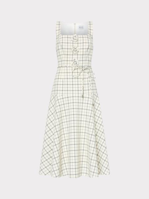 Mira Plaid Midi Dress