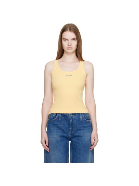 Yellow Corrosion Ribbed Tank Top