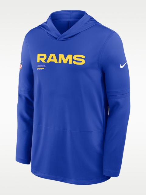 Los Angeles Rams Pure Fury Sideline Men's Nike Dri-FIT NFL Long-Sleeve Hooded Top