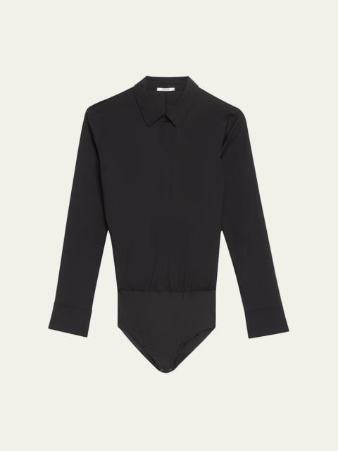 Cotton Poplin Blouse Bodysuit