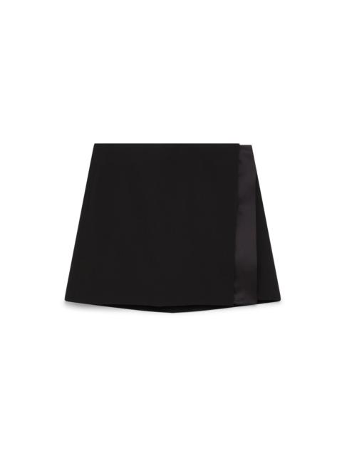 Wool Tailoring Wrap Skirt