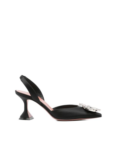 105mm embellished heeled pumps