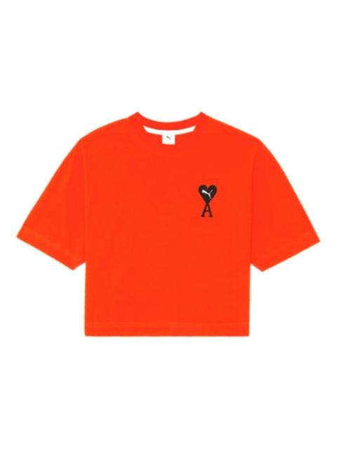 (WMNS) PUMA x Ami Paris Graphic T-Shirt 'Orange' 534073-95