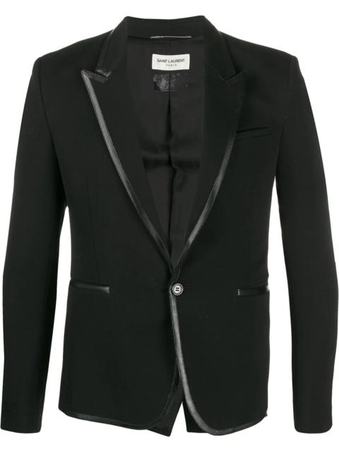 contrast trim blazer
