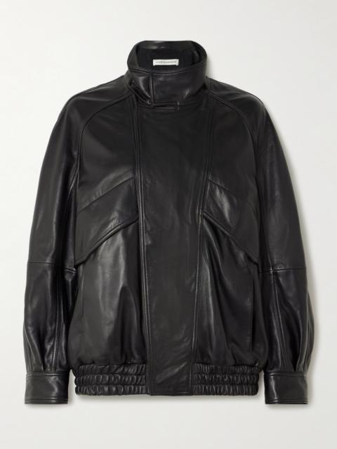 Ariste Oversized Paneled Leather Jacket