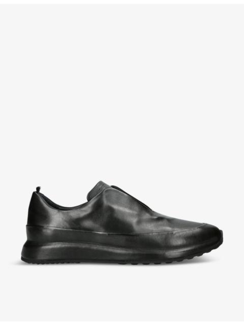 Race leather low-top trainers