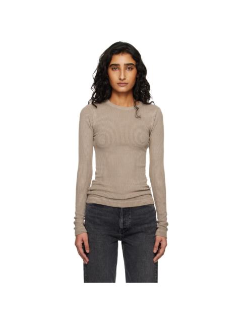 Brown Bina Crewneck T-shirt