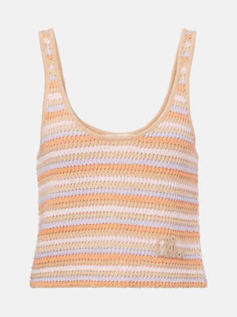 Knitted cotton tank top