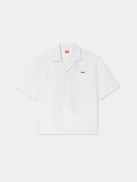 'KENZO Archive Bouquet' hawaiian short sleeve shirt in cotton poplin